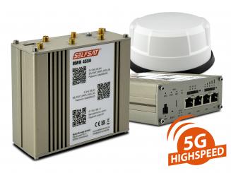 SELFSAT MWR 4550 im Set mit weißer Panorama Antenne inkl. Internet Router 