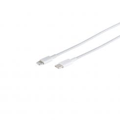 USB-C® Ladekabel 8-Pin PD weiß 1,0m 