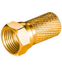 F-Schraubstecker 51868 WEF 7 C BIG NUT "gold" 