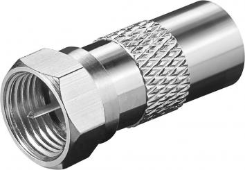 goobay 67319 F-Adapter: F-Stecker > Koax-Stecker - Kupfer 