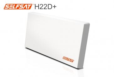 Selfsat H22D+ Flachantenne mit austauschbaren Single LNB + Fensterhalter 