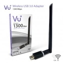VU+® Dual Band Wireless WiFi USB 3.0 Adapter 1300 Mbps inkl. Antenne 