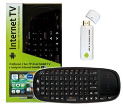 Internet TV HDMI-Stick & Mini Wireless Keyboard mit Touchpad 