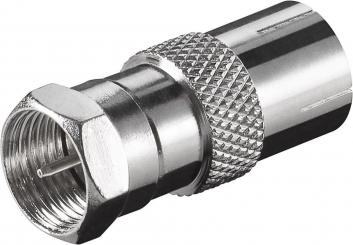 goobay 11624 F-Adapter: F-Stecker > Koax-Buchse - Zink 