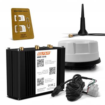 SELFSAT MWR 4540 4G Cat 6 WLAN Router bis 300 Mbps inkl. Panorama Antenne weiß 