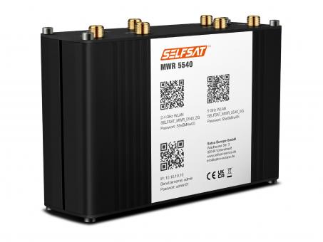 SELFSAT MWR 5540 5G Cat 12 WLAN Router bis 2,6 Gbps inkl. SELFSAT 5G Antenne schwarz 