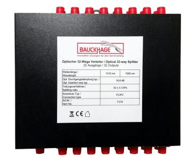Bauckhage Optischer 32-Wege-Verteiler PC/PC Buchse 